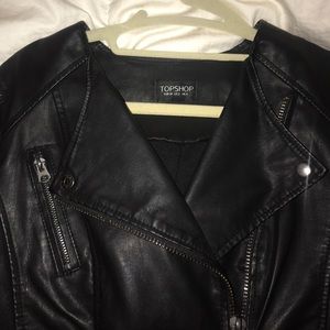 Topshop vegan leather jacket